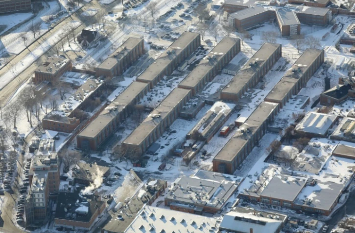 La prison new-yorkaise de Rikers Island, photographiée le 5 janvier 2018 