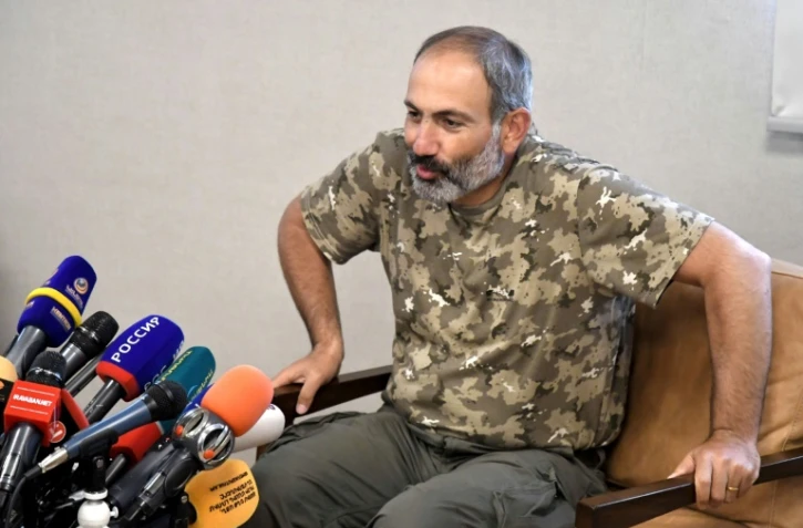 L'opposant arménien Nikol Pachinian à Erevan le 27 avril 2018