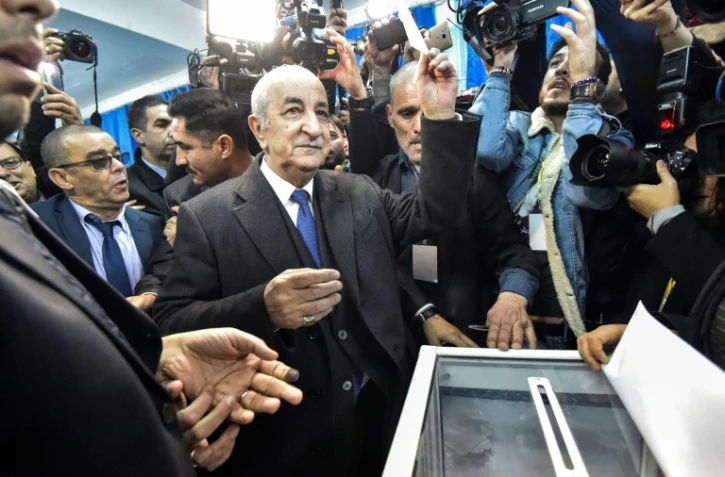 Abdelmadjid Tebboune vote pour la présidentielle à Alger, le 12 décembre 2019