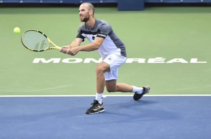 Le Français Adrian Mannarino au tournoi de tennis de Montréal, le 8 août 2019