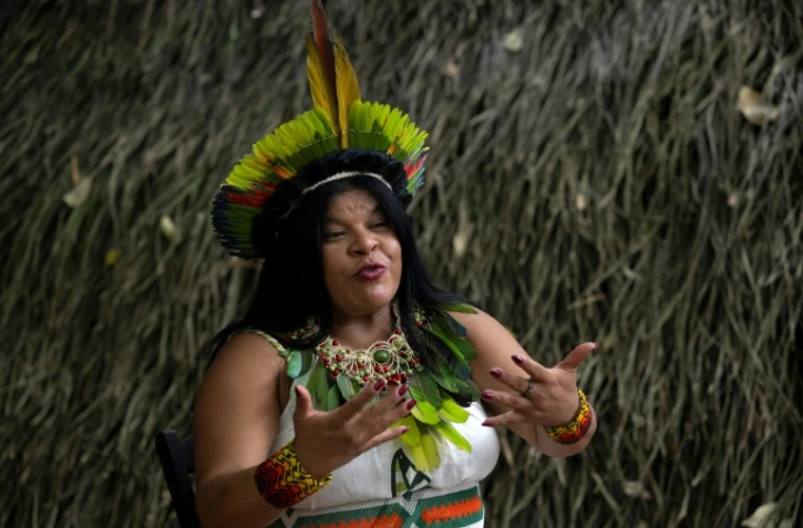 La ministre des Peuples indigènes du Brésil, Sonia Guajajara, à la COP30 à Belém, le 7 novembre 2025
