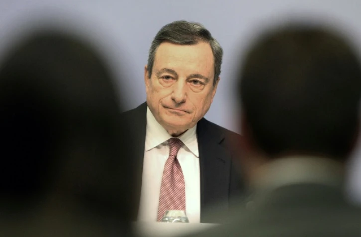 Mario Draghi, président de la BCE lors d'une conférence de presse à Francfort, le 24 janvier 2019