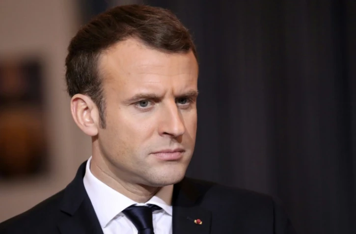 Le président français Emmanuel Macron, le 23 décembre 2017 à Niamey