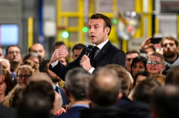 Emmanuel Macron en visite à Dunkerque le 20 janvier 2020 