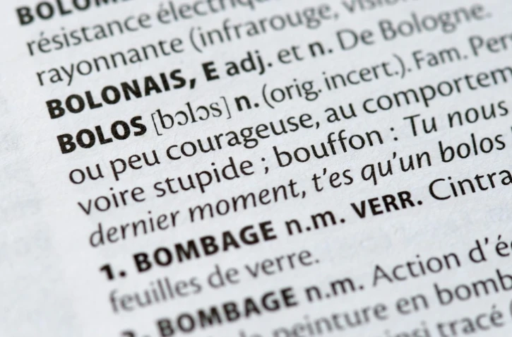 Photo prise le 18 mai 2015 d'une page du Petit Larousse