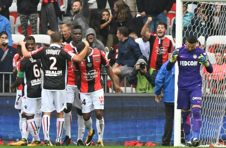 Le gardien Danijel Subasic s'incline avec Monaco devant une équipe de Nice euphorique à l'Allianz Riviera, le 9 septembre 2017