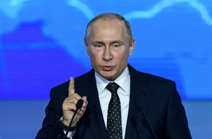 Le président russe Vladimir Poutine lors d'un discours à Moscou, le
8 décembre 2018