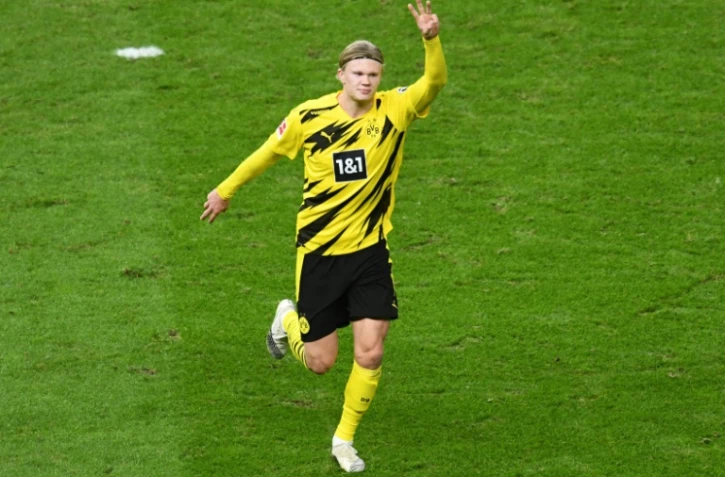 L'attaquant norvégien Erling Haaland, auteur d'une quadruplé sur le terrain du Hertha Berlin, le 21 novembre 2020