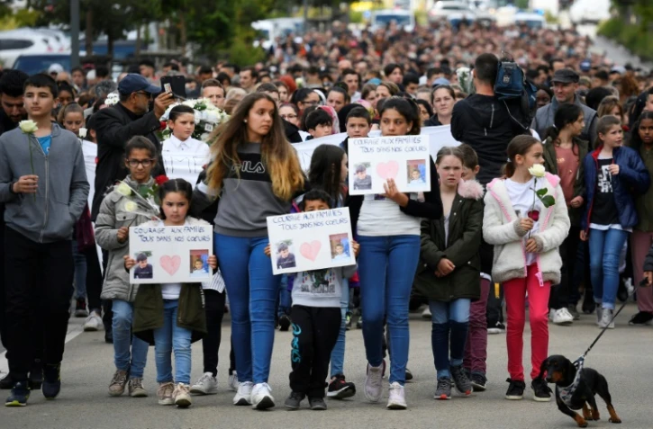 Marche blanche à Lorient le 13 juin 2019 en hommage aux deux enfants fauchés par une voiture, dont l'un est décédé 