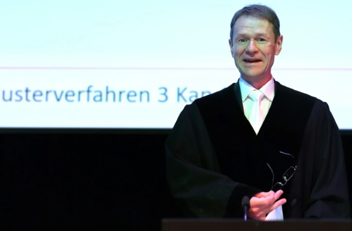 Le jude Christian Jaede arrive au procès Volkswagen le 10 septembre 2018 à Braunschweig, dans le nord de l'Allemagne