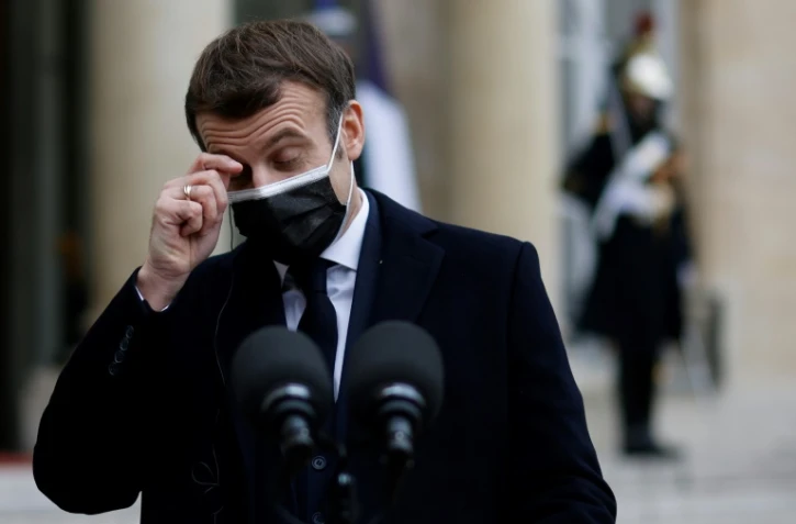 Emmanuel Macron devant la presse le 16 décembre à l'Elysée