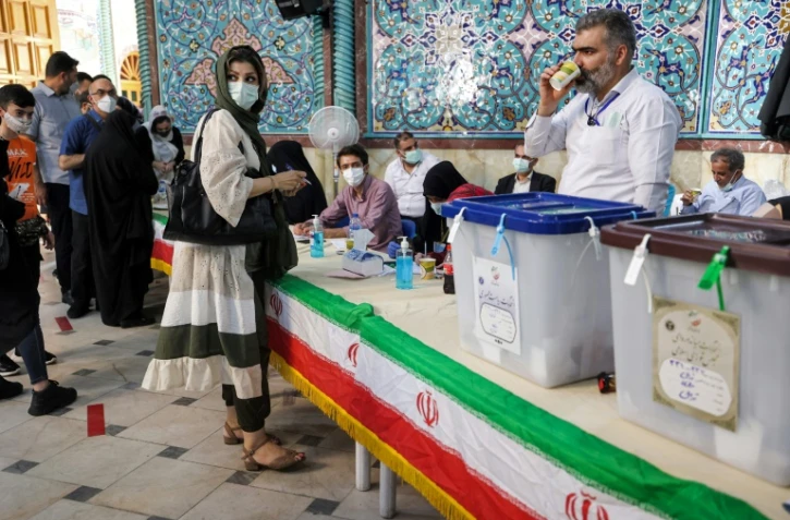 Un bureau de vote de Téhéran, le 18 juin 2021