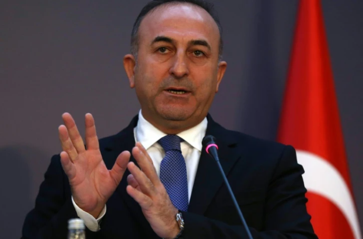 Le ministre turc des Affaires étrangères Mevlut Cavusoglu lors d'une conférence de presse à Ankara, le 25 janvier 2016