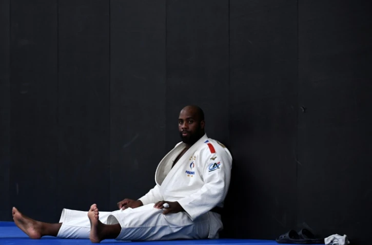 Le judoka français Teddy Riner lors d'un entraînement le 30 janvier 2020 à l'INSEP, à Paris