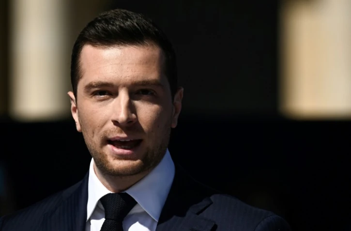 Le président du Rassemblement national Jordan Bardella à Paris le 6 avril 2025
