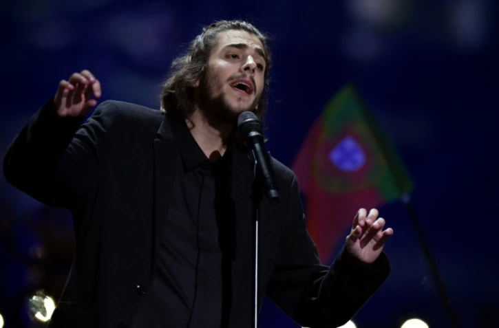 Salvador Sobral, représentant du Portugal, le 13 mai 2017 à Kiev pour la finale de l'Eurovision