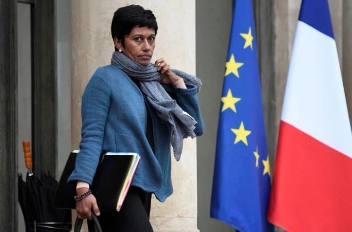 La ministre des Outre-mer, Ericka Bareigts, à l'issue du conseil des ministres le 11 janvier 2017 à l'Elysée à Paris