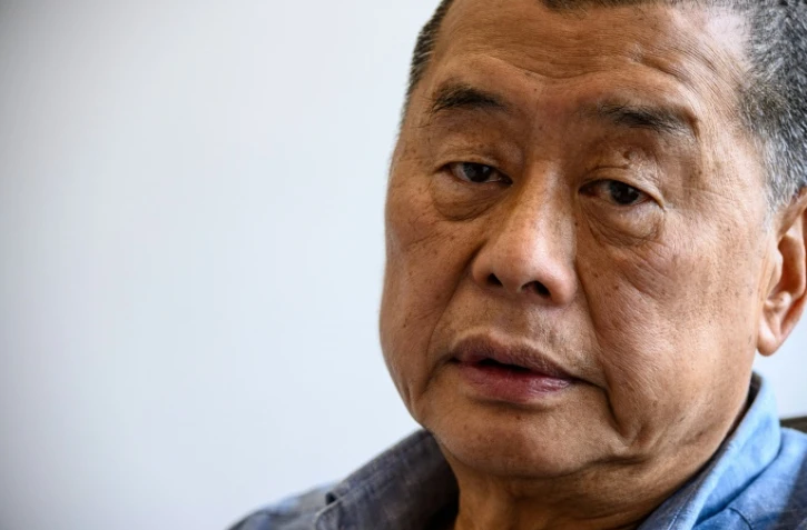 Le magnat des médias Jimmy Lai donne une interview à l'AFP, le 16 juin 2020 à Hong Kong