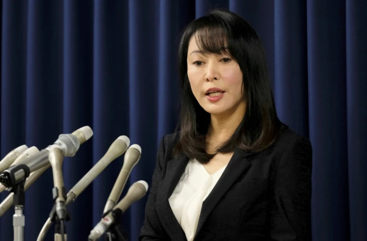 La ministre japonaise de la Justice, Masako Mori, lors d'une conférence de presse à Tokyo le 26 décembre 2019
