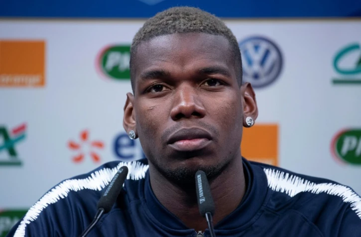 Le milieu de terrain des Bleus Paul Pogba en conférence de presse, le 20 mars 2019 à Clairefontaine