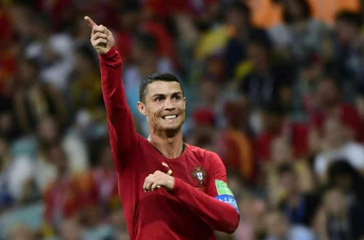 L'attaquant du Portugal, Cristiano Ronaldo, pendant la rencontre de Coupe du Monde, à Sotchi, en Russie, face à l'Espagne, le 15 juin 2018