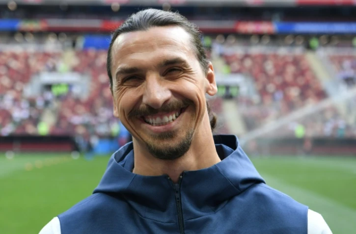 Le Suédois Zlatan Ibrahimovic au Stade Luzhniki à Moscou le 17 juin 2018 lors du Mondial