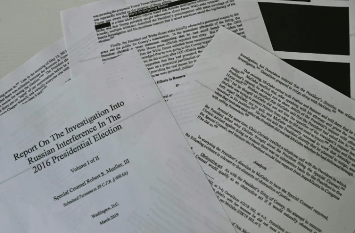 Le rapport Mueller, rendu public le 18 avril 2019