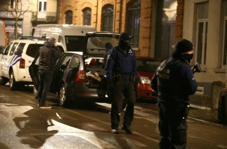 Opération de police le 24 mars 2016 dans le quartier de Schaarbeek à Bruxelles
