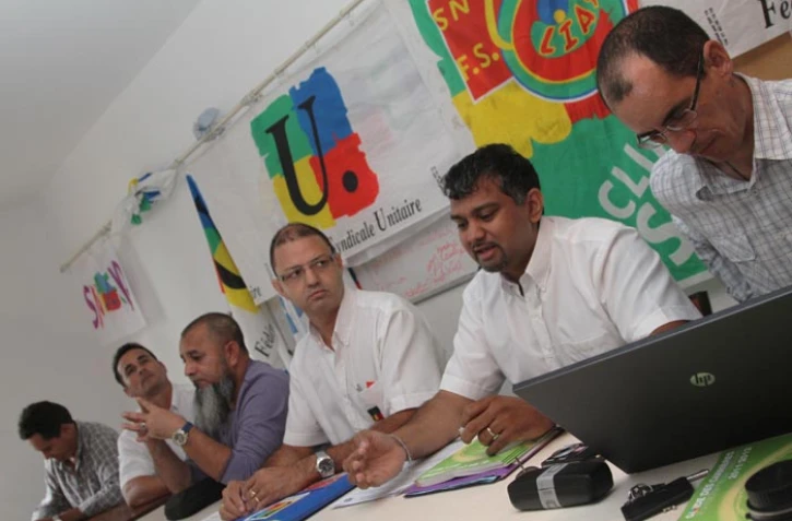 Mardi 13 septembre 2011 
Conférence de presse du SDUCLIAS-FSU
Photo Michel Désiré