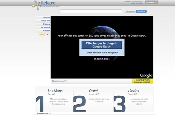 Capture d'écran du site Ilela.re