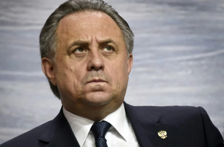 Le ministre russe des Sports Vitali Moutko, en conférence de presse à Moscou le 30 octobre 2015