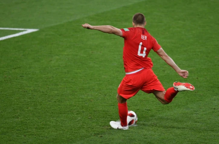 Le milieu de terrain Eric Dier buteur décisif aux tirs au but lors de la qualification de l'Angleterre en quarts de finale du Mondial le 3 juillet 2018