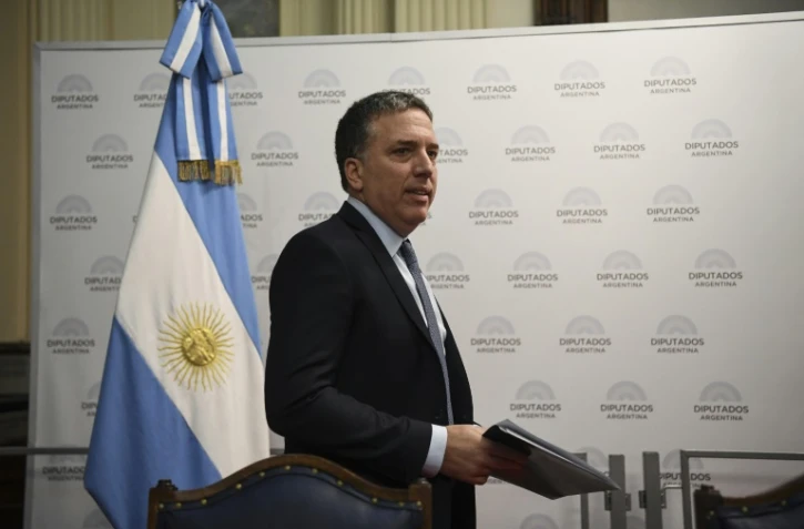 Le ministre argentin de l'Economie Nicolas Dujovne, à Buenos Aires le 17 septembre 2018, lors de la présentation aux parlementaires du budget 2019