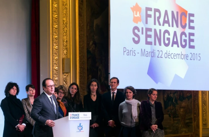 Discours du président français François Hollande, le 22 décembre 2015 à l'Elysée à Paris
