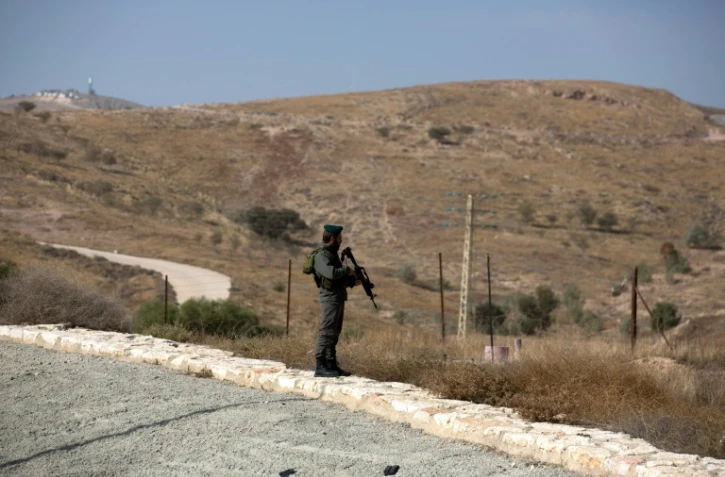 Un garde-frontière en Cisjordanie le 22 novembre 2015