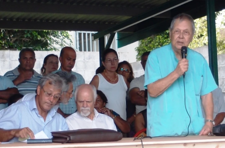 Lundi 26 décembre 2011 - Maurice Gironcel, Elie Hoarau et Paul Vergès à Sainte-Suzanne