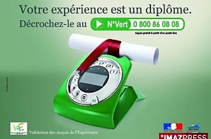 Le 17 janvier 2012 - nouveau numéro vert pour la validation des acquis de l'expérience