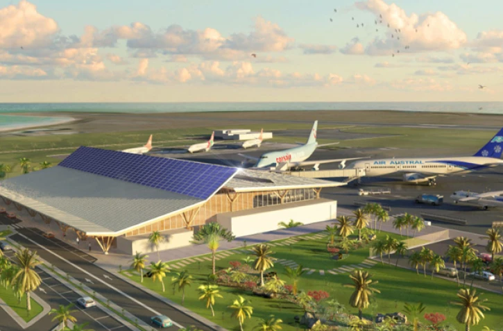 Maquette de l'aéroport rénové de Mayotte
