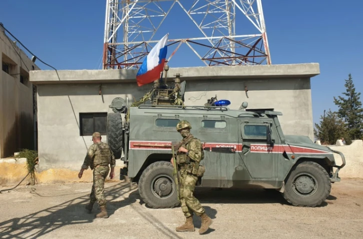 Patrouille russe à Kobané, dans le nord-est de la Syrie, le 23 octobre 2019