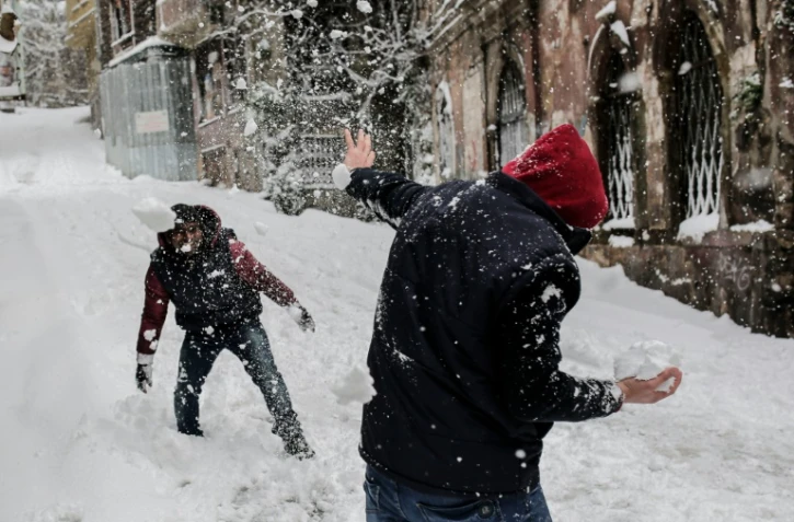 Istanbul sous la neige le 31 décembre 2015