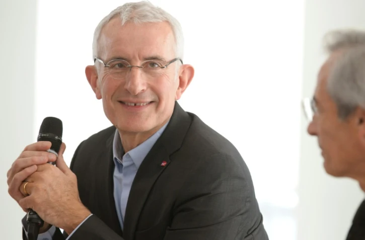 Le président de la SNCF Guillaume Pepy le 11 mars 2016 à la Plaine-Saint-Denis 