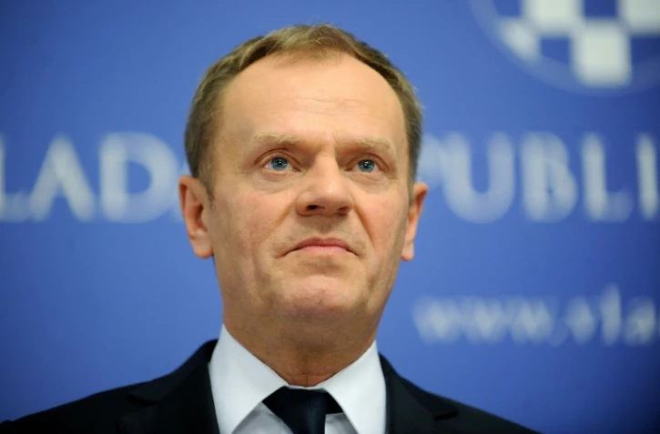 Le Président du Conseil européen Donald Tusk, lors d'une conférence de presse à Zagreb, le 2 mars 2016