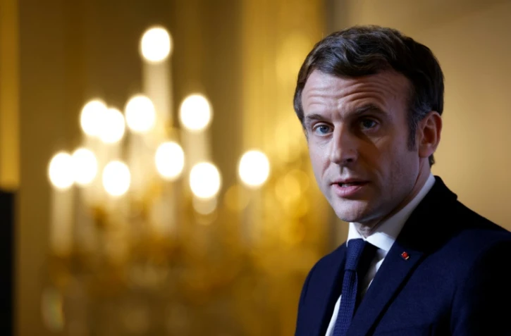 Le président français Emmanuel Macron, le 11 janvier 2022 à l'Elysée