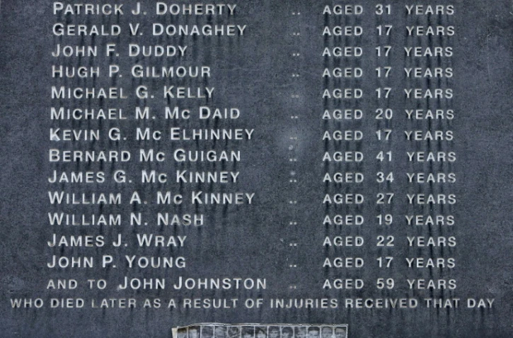 Un monument dédié aux victimes du Bloody Sunday à Londonderry, en Irlande du Nord le 15 juin 2010