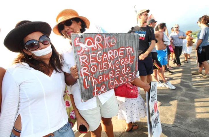 Samedi 4 avril 2012 - Pierrefonds (Saint-Pierre) - Manifestation contre Nicolas Sarkozy