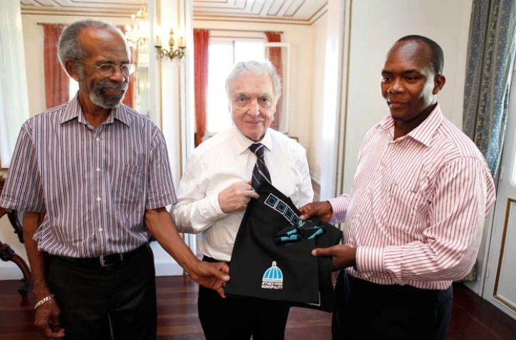 Lundi 16 avril 2012 - La délégation de Durban à la villa du Département (Photo Bruno Bamba - Conseil général)