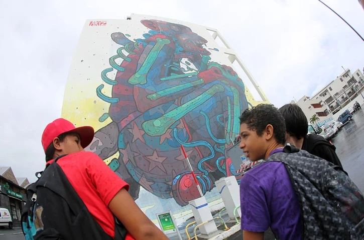 Fresque d'Aryz Ă Saint Denis