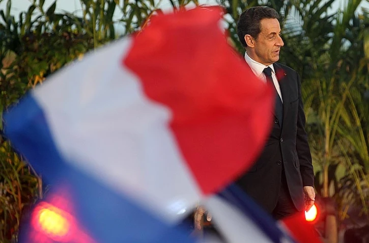 Nicolas Sarkozy en  campagne pour la  présidentielle 2012
