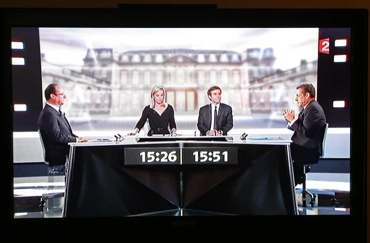 Mercredi 2 Mai 2012
Débat entre François Hollande et Nicolas Sarkozy (capture d'écran France2)