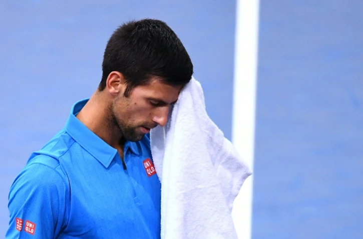 Le Serbe Novak Djokovic lors de son quart de finale perdu à Paris-Bercy face au Croate Marin Cilic, le 4 novembre 2016